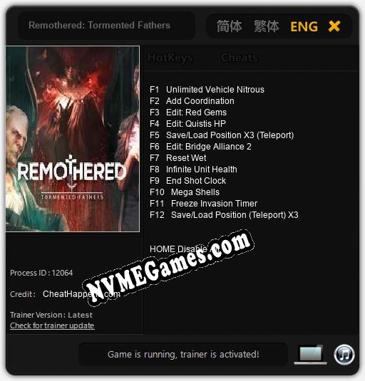 Remothered: Tormented Fathers: Treinador (V1.0.26)