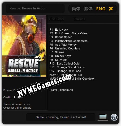 Rescue: Heroes in Action: Treinador (V1.0.56)