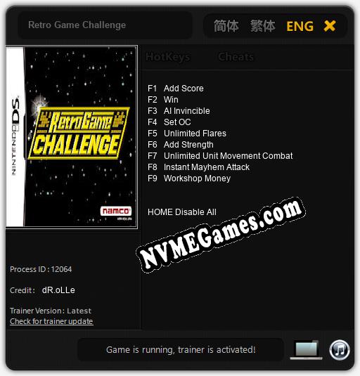 Retro Game Challenge: Trainer +9 [v1.6]