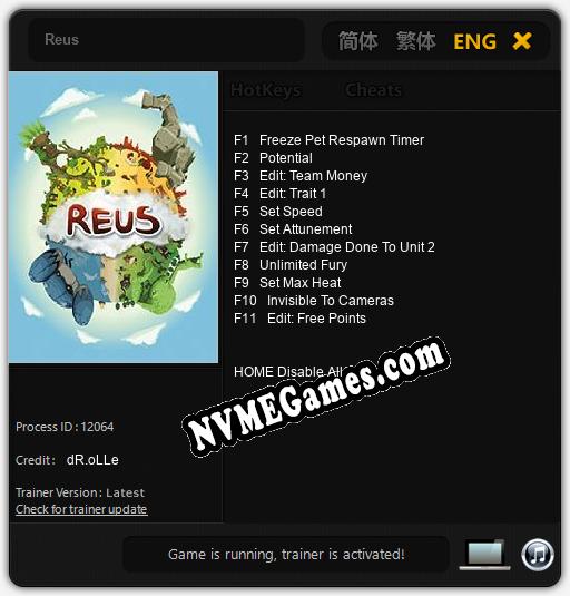 Reus: Treinador (V1.0.70)