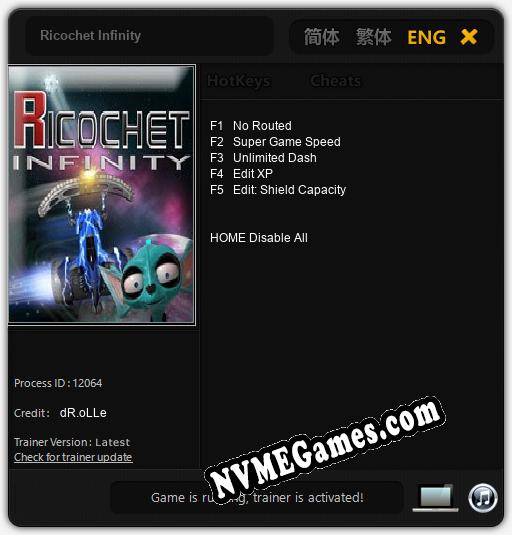 Ricochet Infinity: Cheats, Trainer +5 [dR.oLLe]