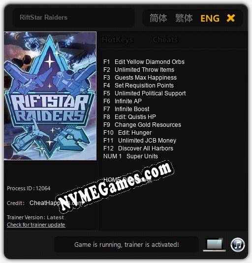 RiftStar Raiders: Trainer +13 [v1.1]