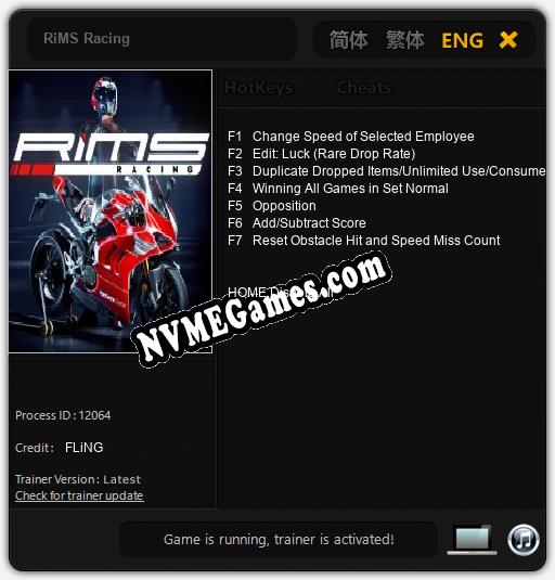 RiMS Racing: Cheats, Trainer +7 [FLiNG]