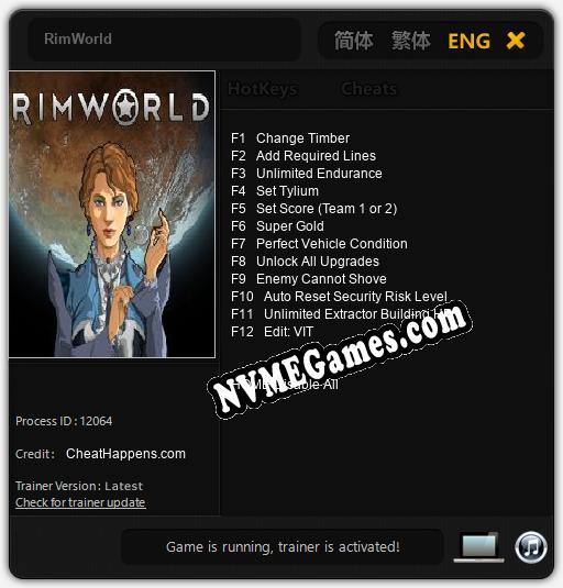 Treinador liberado para RimWorld [v1.0.5]