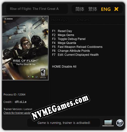 Rise of Flight: The First Great Air War: Treinador (V1.0.41)