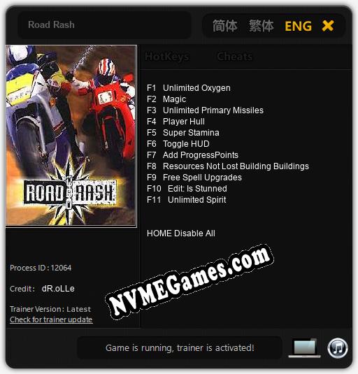 Road Rash: Cheats, Trainer +11 [dR.oLLe]