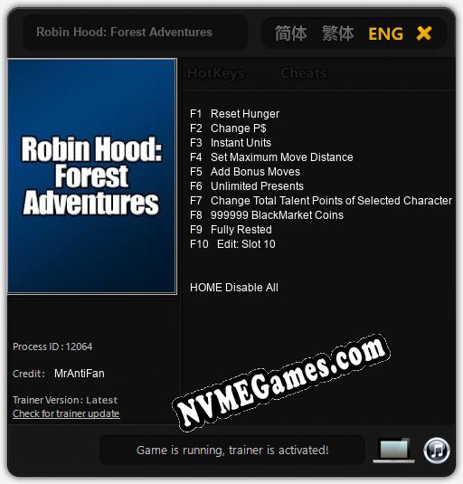 Robin Hood: Forest Adventures: Cheats, Trainer +10 [MrAntiFan]