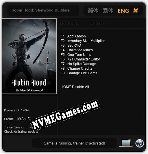 Robin Hood: Sherwood Builders: Trainer +9 [v1.8]