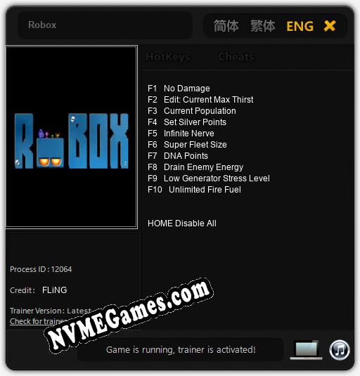 Robox: Cheats, Trainer +10 [FLiNG]