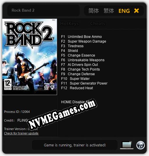 Rock Band 2: Cheats, Trainer +12 [FLiNG]