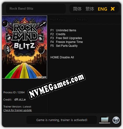 Rock Band Blitz: Cheats, Trainer +5 [dR.oLLe]