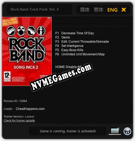 Rock Band Track Pack: Vol. 2: Treinador (V1.0.22)