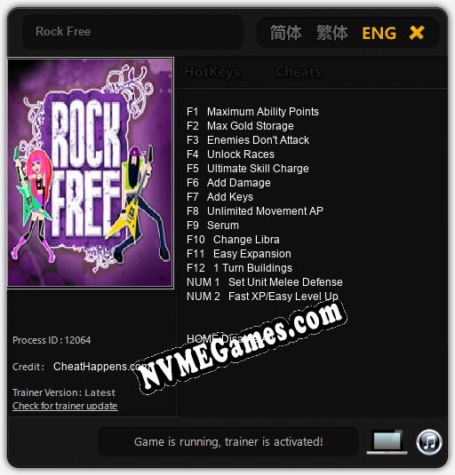 Rock Free: Treinador (V1.0.31)