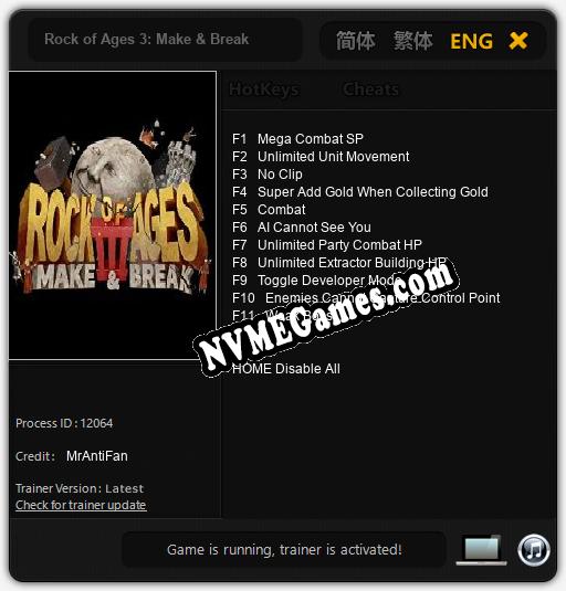 Rock of Ages 3: Make & Break: Cheats, Trainer +11 [MrAntiFan]