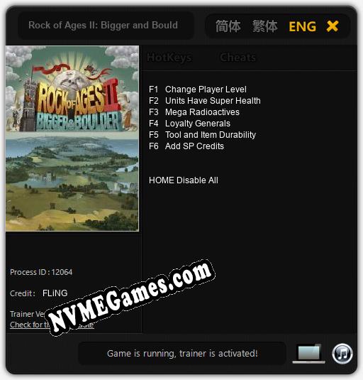 Rock of Ages II: Bigger and Boulder: Cheats, Trainer +6 [FLiNG]