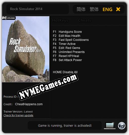 Rock Simulator 2014: Cheats, Trainer +8 [CheatHappens.com]