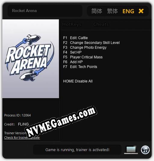 Rocket Arena: Treinador (V1.0.88)