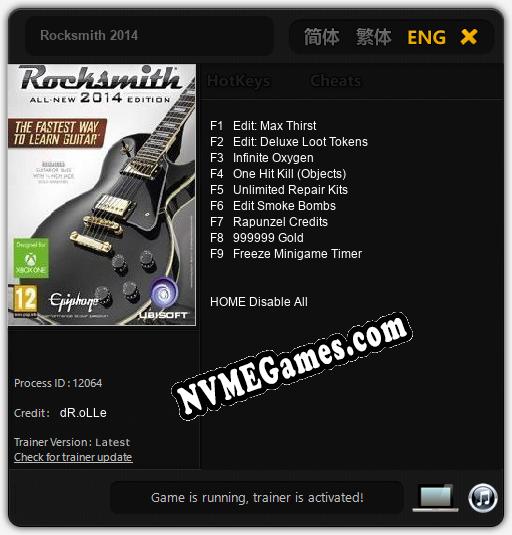 Rocksmith 2014: Treinador (V1.0.97)