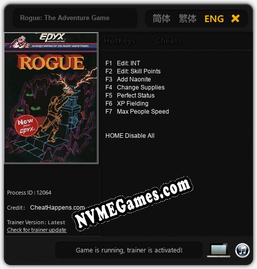 Rogue: The Adventure Game: Cheats, Trainer +7 [CheatHappens.com]