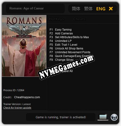 Romans: Age of Caesar: Treinador (V1.0.23)