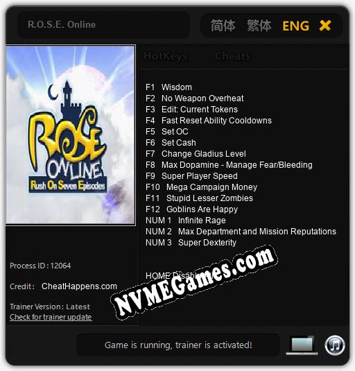 R.O.S.E. Online: Treinador (V1.0.96)