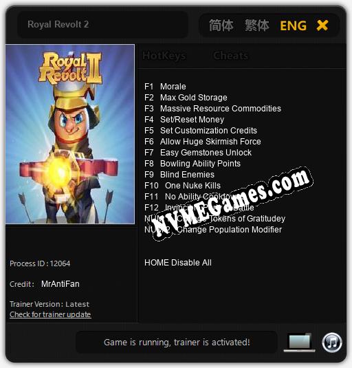 Royal Revolt 2: Treinador (V1.0.70)