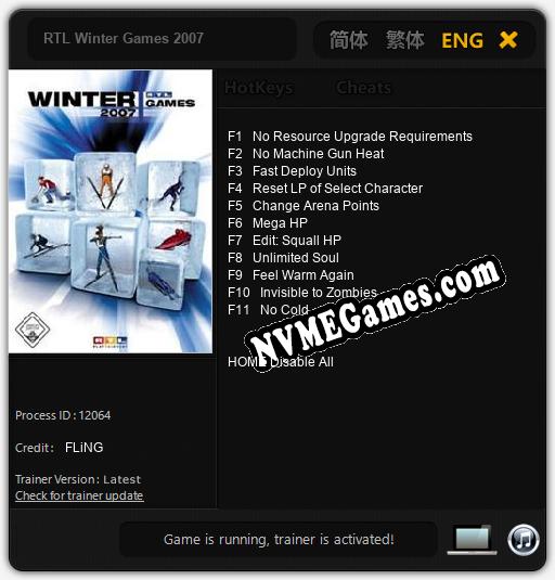 RTL Winter Games 2007: Treinador (V1.0.37)