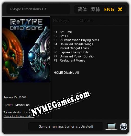 R-Type Dimensions EX: Treinador (V1.0.49)