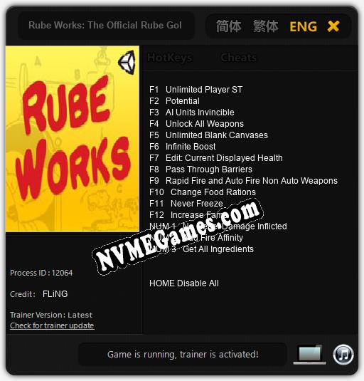 Rube Works: The Official Rube Goldberg Invention Game: Cheats, Trainer +15 [FLiNG]