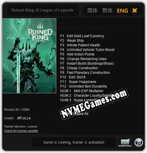 Ruined King: A League of Legends Story: Trainer +15 [v1.9]