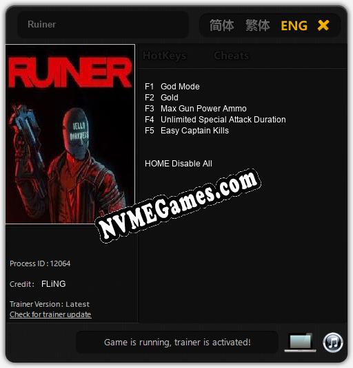 Ruiner: Treinador (V1.0.77)