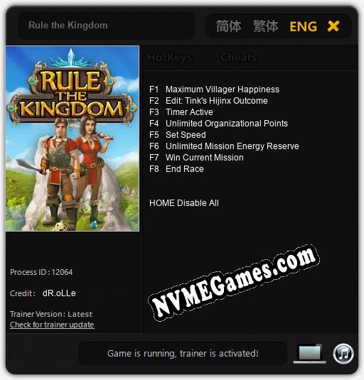 Rule the Kingdom: Trainer +8 [v1.4]