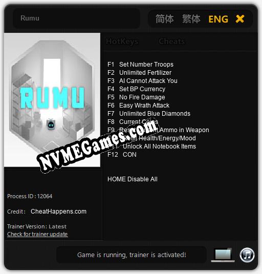 Rumu: Cheats, Trainer +12 [CheatHappens.com]