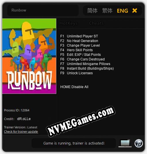 Runbow: Treinador (V1.0.62)