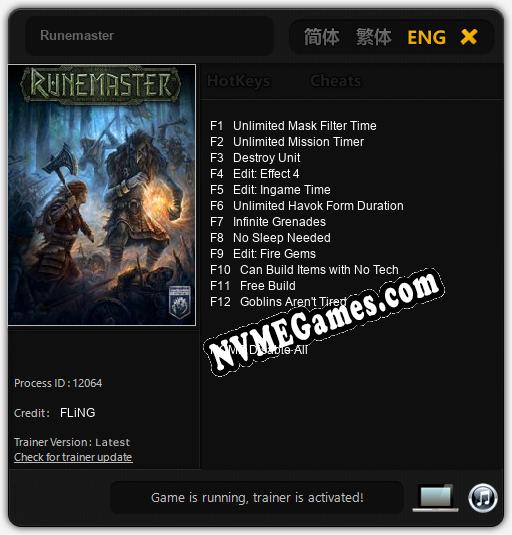 Runemaster: Cheats, Trainer +12 [FLiNG]