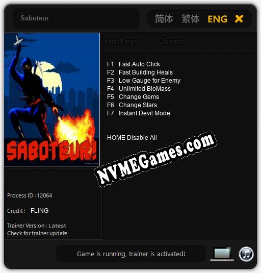 Saboteur: Trainer +7 [v1.3]