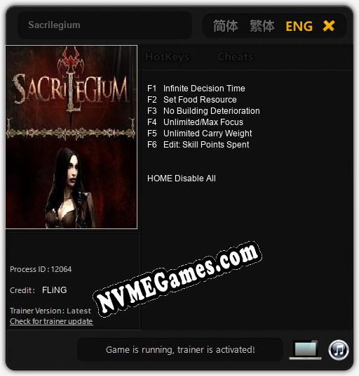 Sacrilegium: Treinador (V1.0.53)