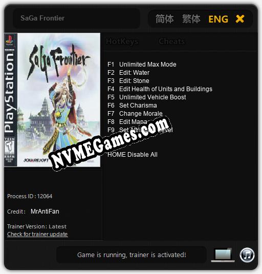 Treinador liberado para SaGa Frontier [v1.0.7]