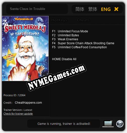 Treinador liberado para Santa Claus in Trouble [v1.0.8]