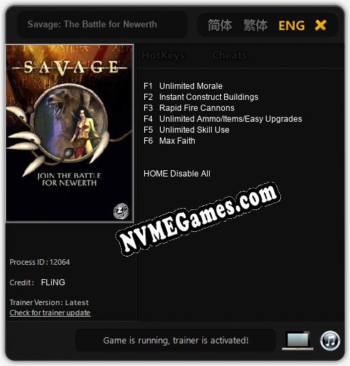 Savage: The Battle for Newerth: Trainer +6 [v1.8]