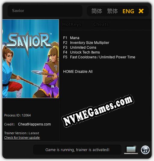 Savior: Cheats, Trainer +5 [CheatHappens.com]