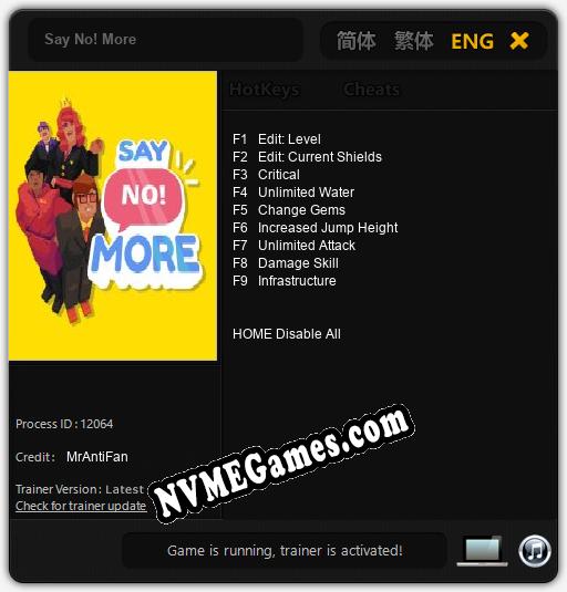 Say No! More: Trainer +9 [v1.1]