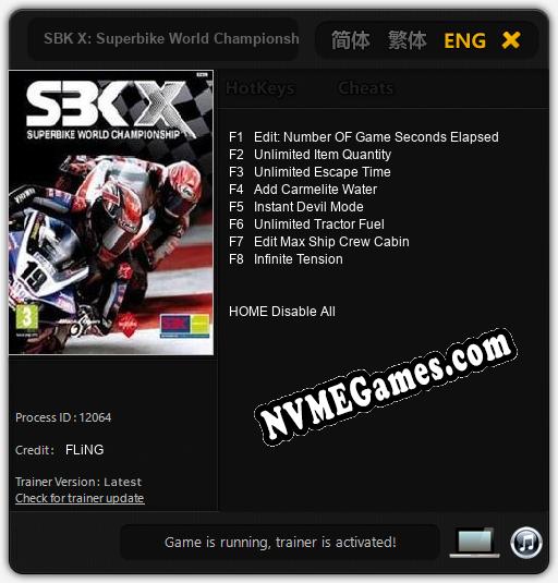 SBK X: Superbike World Championship: Treinador (V1.0.44)