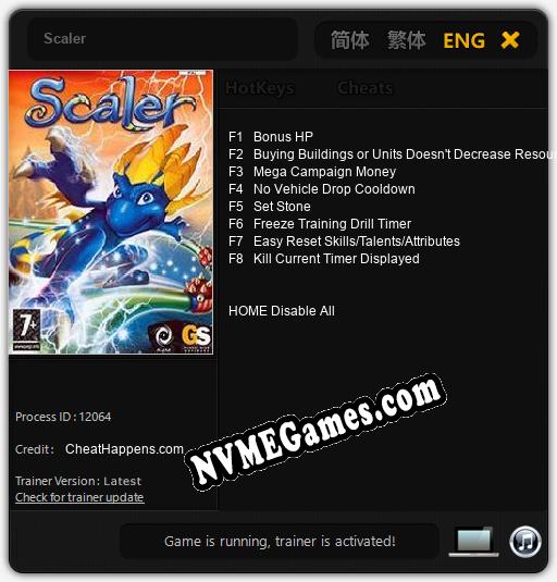 Scaler: Cheats, Trainer +8 [CheatHappens.com]