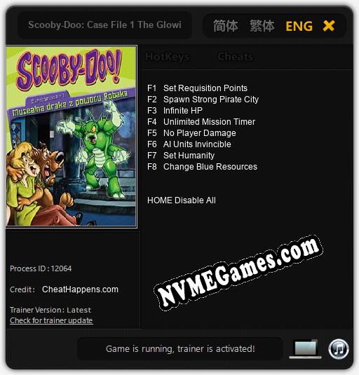 Treinador liberado para Scooby-Doo: Case File 1 The Glowing Bug Man [v1.0.5]