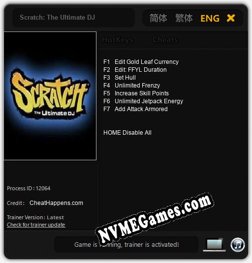 Treinador liberado para Scratch: The Ultimate DJ [v1.0.9]