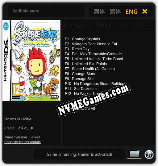 Treinador liberado para Scribblenauts [v1.0.6]