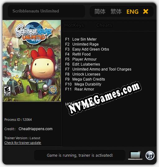 Scribblenauts Unlimited: Cheats, Trainer +11 [CheatHappens.com]