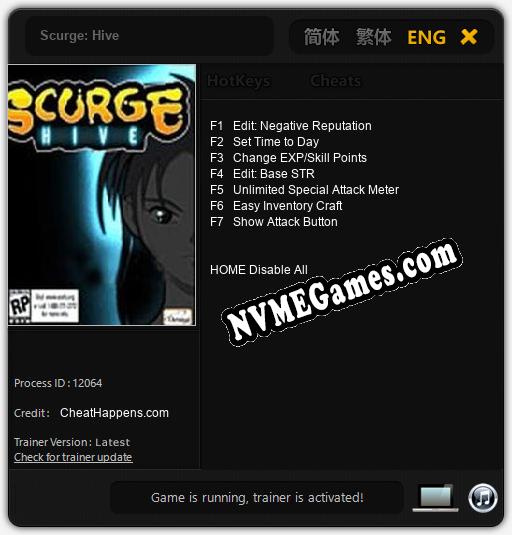 Scurge: Hive: Trainer +7 [v1.8]