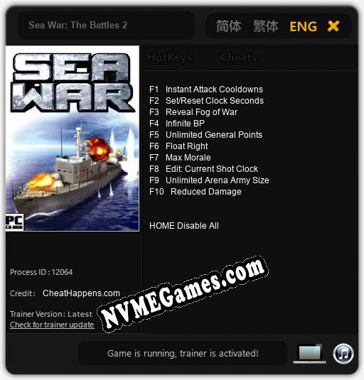 Sea War: The Battles 2: Treinador (V1.0.18)